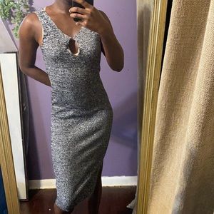 Forever 21 Midi black and white dress
